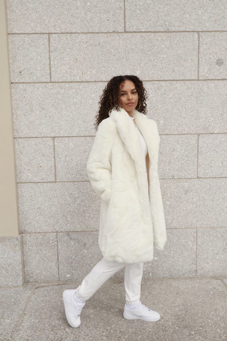 white fur coat style guide
