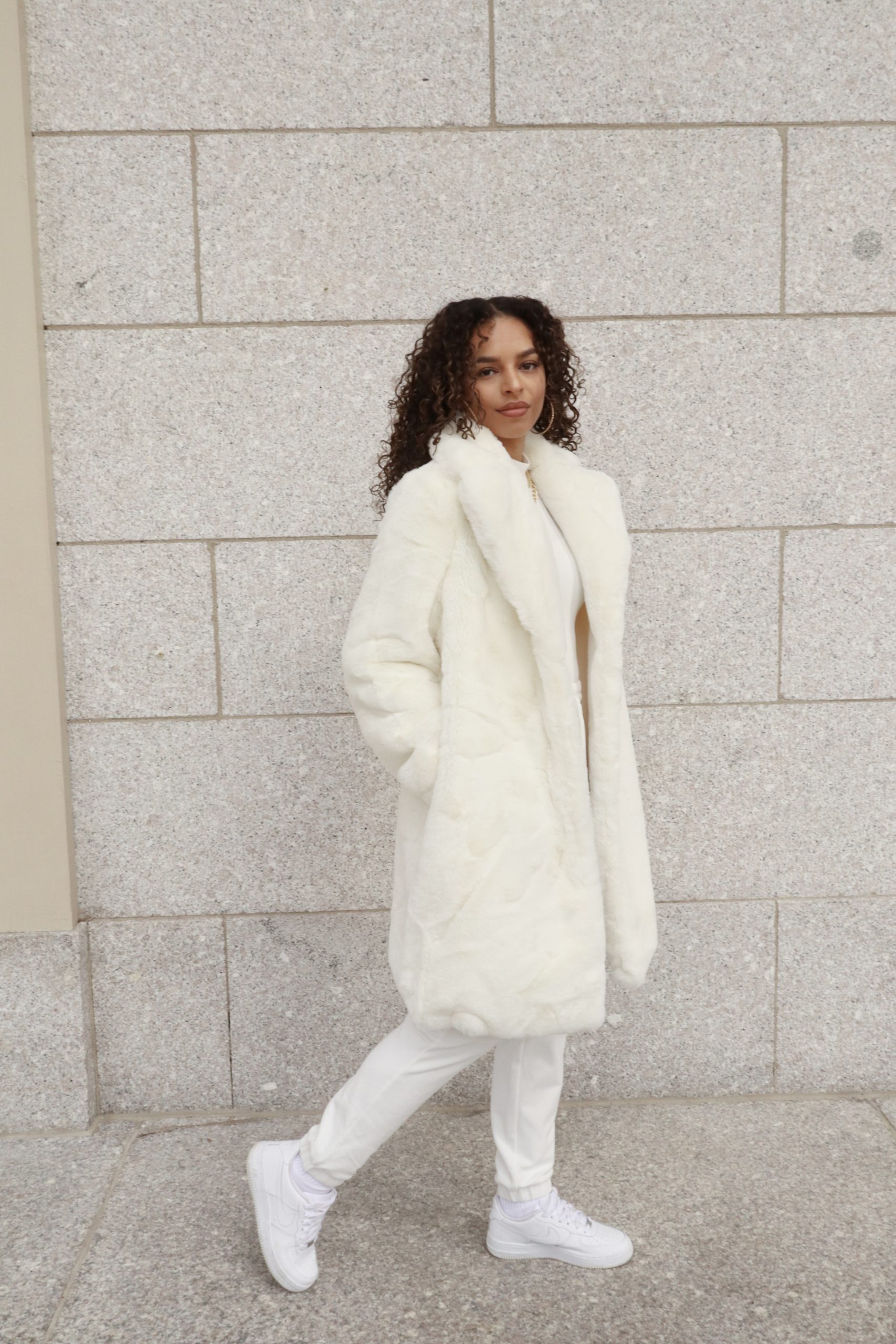white fur coat style guide